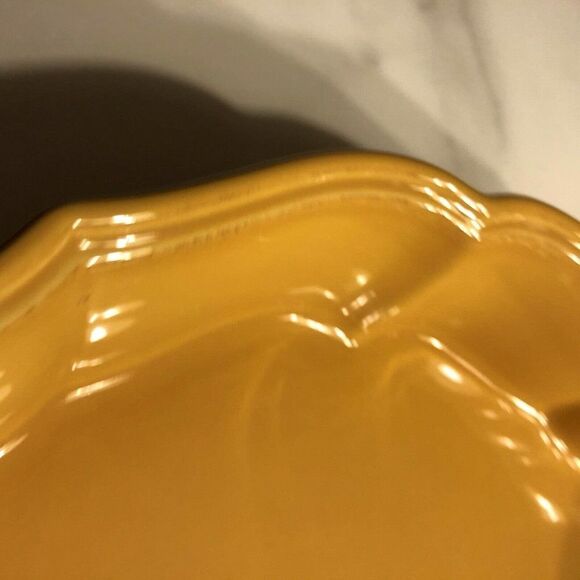 Stoneware by Grestel Scalloped Yellow Oval Baker Made in Portugal - Picture 8 of 11